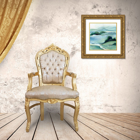 Lush Valley II Gold Ornate Wood Framed Art Print with Double Matting by Tava Studios