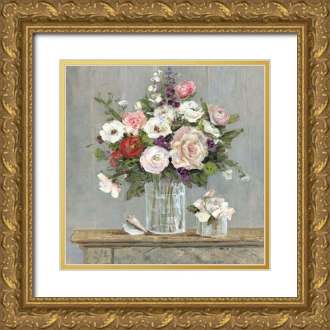 Cottage Collection Gold Ornate Wood Framed Art Print with Double Matting by Swatland, Sally
