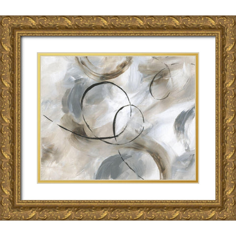 Allegro Gold Ornate Wood Framed Art Print with Double Matting by Nan