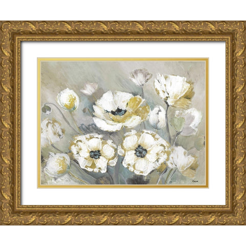 Soft Spring Gold Ornate Wood Framed Art Print with Double Matting by Tava Studios