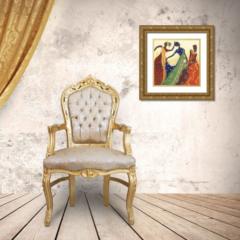 Women of Marrakesh I Gold Ornate Wood Framed Art Print with Double Matting by Tava Studios