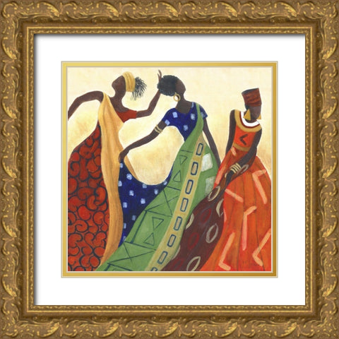 Women of Marrakesh I Gold Ornate Wood Framed Art Print with Double Matting by Tava Studios