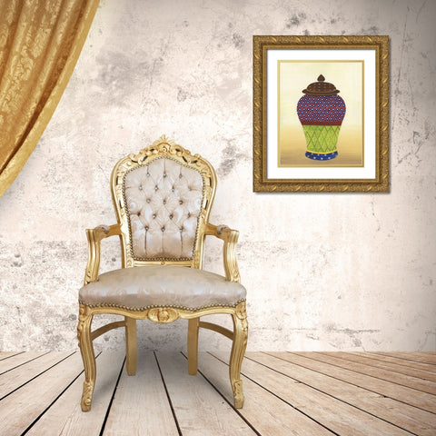 Marrakesh Urn I Gold Ornate Wood Framed Art Print with Double Matting by Tava Studios