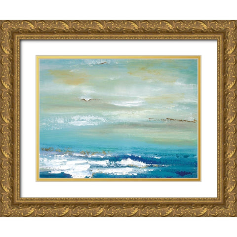 Distant Horizon Gold Ornate Wood Framed Art Print with Double Matting by Tava Studios