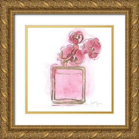 Golden Perfume I Gold Ornate Wood Framed Art Print with Double Matting by Tava Studios