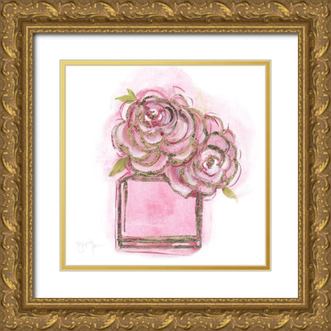 Golden Perfume II Gold Ornate Wood Framed Art Print with Double Matting by Tava Studios