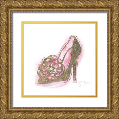 Golden Shoe II Gold Ornate Wood Framed Art Print with Double Matting by Tava Studios
