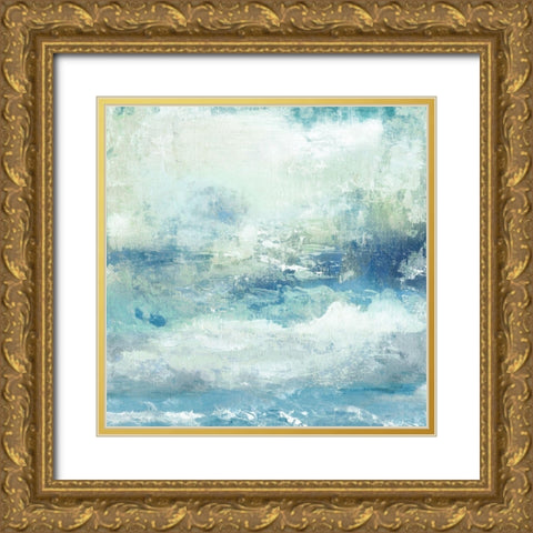 Topaz Cloudscape Gold Ornate Wood Framed Art Print with Double Matting by Tava Studios