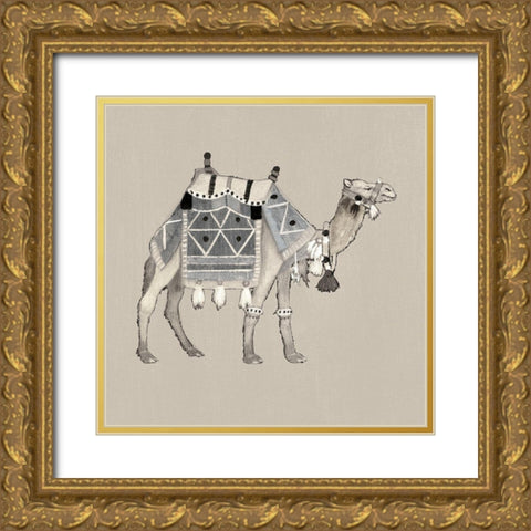 Exotic Camel I Gold Ornate Wood Framed Art Print with Double Matting by Tava Studios