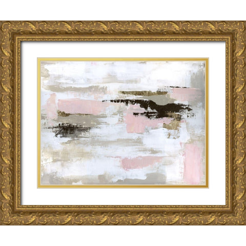 Desert Rose Gold Ornate Wood Framed Art Print with Double Matting by Tava Studios