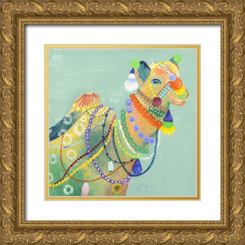 Pushkar Fair I Gold Ornate Wood Framed Art Print with Double Matting by Tava Studios