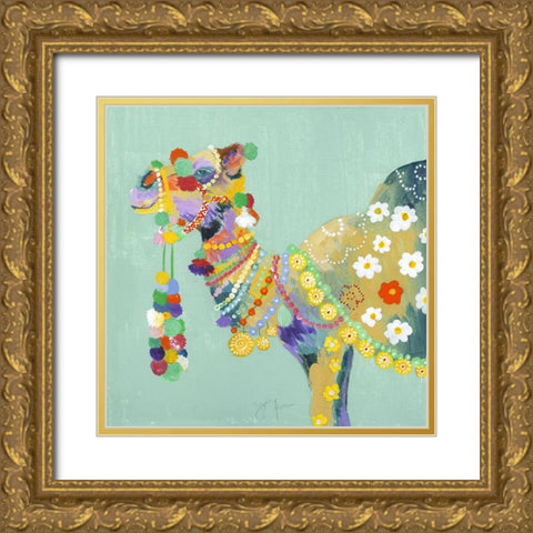 Pushkar Fair II Gold Ornate Wood Framed Art Print with Double Matting by Tava Studios