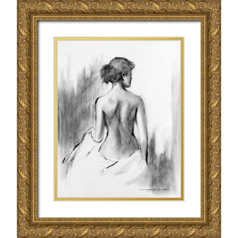 Soft Silhouette IV Gold Ornate Wood Framed Art Print with Double Matting by Orme, E. Anthony