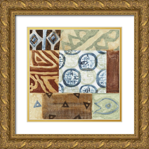 Patterns of Africa I Gold Ornate Wood Framed Art Print with Double Matting by Tava Studios
