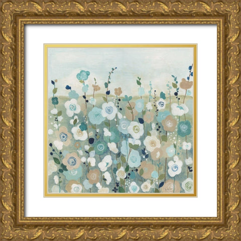 Whimsy Garden Gold Ornate Wood Framed Art Print with Double Matting by Tava Studios