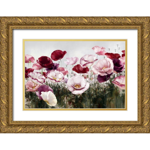 Royal Poppy Gold Ornate Wood Framed Art Print with Double Matting by Levashov, Igor