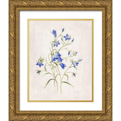 Blue Botanical I Gold Ornate Wood Framed Art Print with Double Matting by Tava Studios