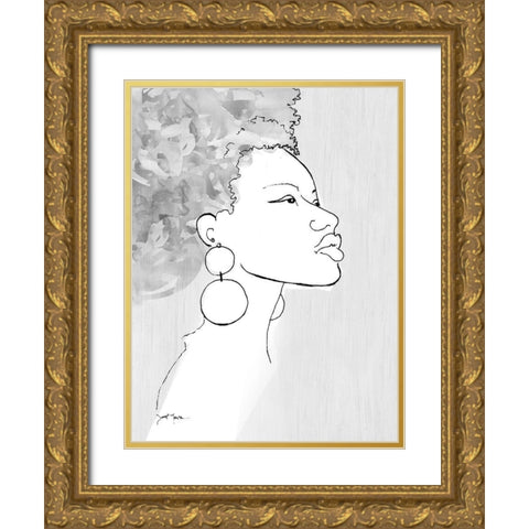 Born This Way Gold Ornate Wood Framed Art Print with Double Matting by Tava Studios