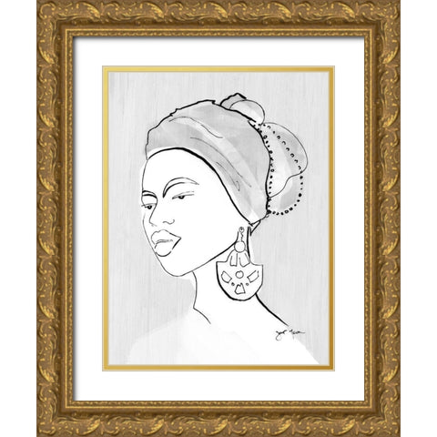 Wonderous Woman Gold Ornate Wood Framed Art Print with Double Matting by Tava Studios