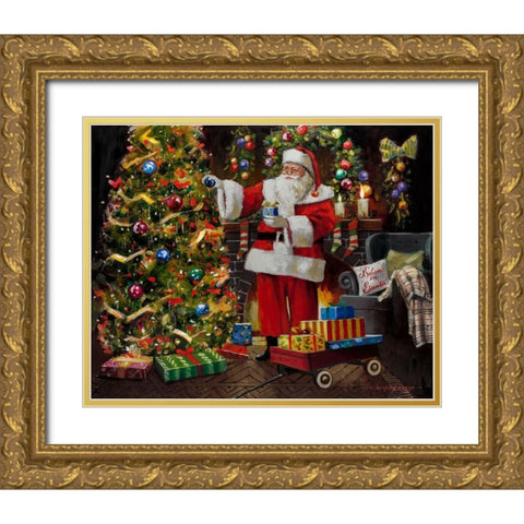 Letter to Santa Gold Ornate Wood Framed Art Print with Double Matting by Orme, E. Anthony
