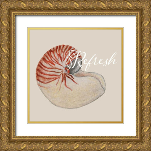 Refresh Gold Ornate Wood Framed Art Print with Double Matting by Tava Studios