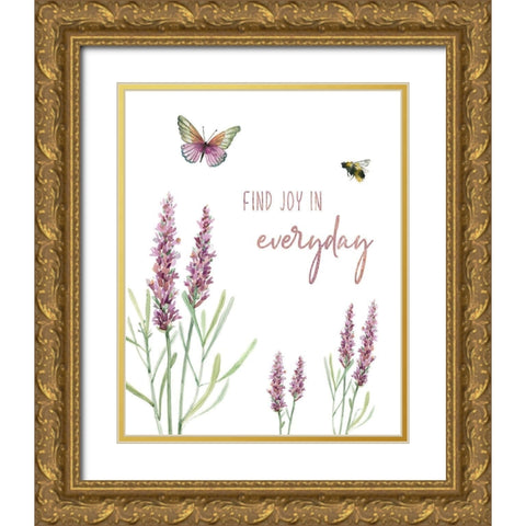 Find Joy Gold Ornate Wood Framed Art Print with Double Matting by Robinson, Carol