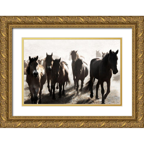 Westward Bound Gold Ornate Wood Framed Art Print with Double Matting by Delimont, Danita