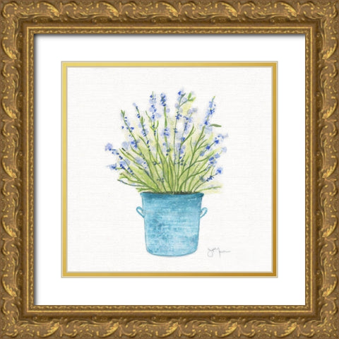 Herbes en Pot I Gold Ornate Wood Framed Art Print with Double Matting by Tava Studios