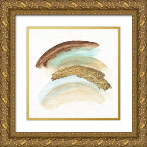Blue Rhythm III Gold Ornate Wood Framed Art Print with Double Matting by Tava Studios