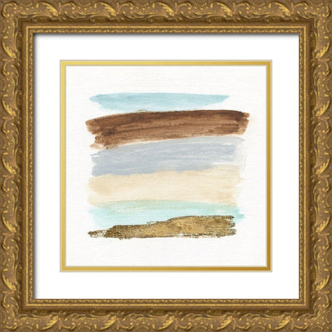 Blue Rhythm IV Gold Ornate Wood Framed Art Print with Double Matting by Tava Studios