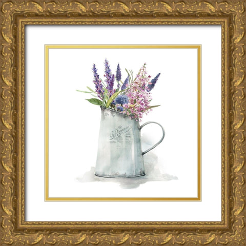 French Lavender Gold Ornate Wood Framed Art Print with Double Matting by Robinson, Carol