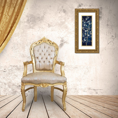 Indigo Spring I Gold Ornate Wood Framed Art Print with Double Matting by Nan