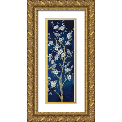 Indigo Spring II Gold Ornate Wood Framed Art Print with Double Matting by Nan