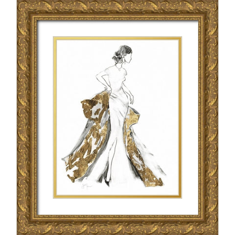 All That Glitters I Gold Ornate Wood Framed Art Print with Double Matting by Tava Studios