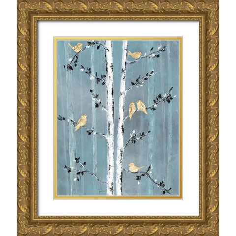 Sound of Spring Gold Ornate Wood Framed Art Print with Double Matting by Tava Studios