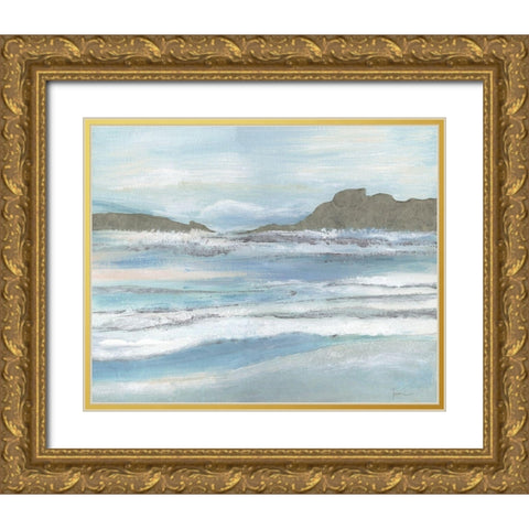 Island Tide Gold Ornate Wood Framed Art Print with Double Matting by Tava Studios