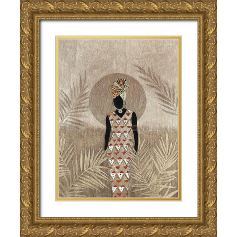Luna Beauty I Gold Ornate Wood Framed Art Print with Double Matting by Tava Studios