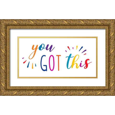 Rainbow Got This Gold Ornate Wood Framed Art Print with Double Matting by CAD Designs