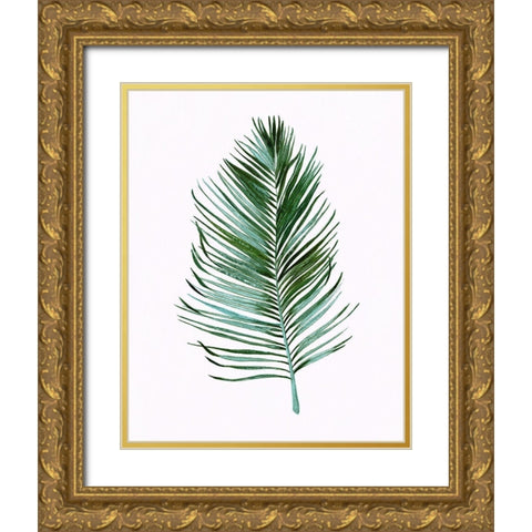 Sage Frond I Gold Ornate Wood Framed Art Print with Double Matting by Tava Studios