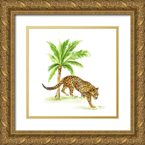 Jungle Cat I Gold Ornate Wood Framed Art Print with Double Matting by Tava Studios