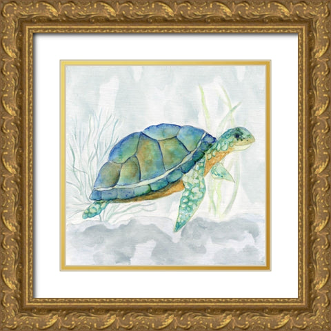 Riding the Current I Gold Ornate Wood Framed Art Print with Double Matting by Tava Studios