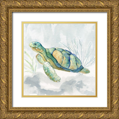 Riding the Current II Gold Ornate Wood Framed Art Print with Double Matting by Tava Studios