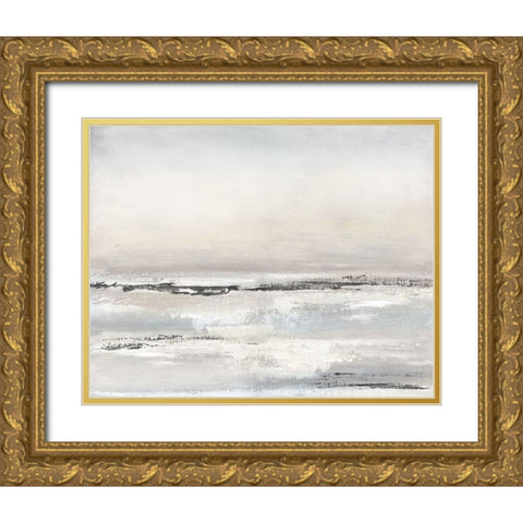 Distant Fog Gold Ornate Wood Framed Art Print with Double Matting by Tava Studios