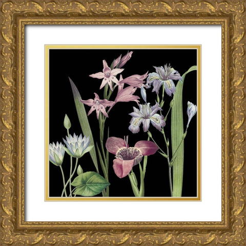 Dusty Plum Botanical II Gold Ornate Wood Framed Art Print with Double Matting by Jill, Susan