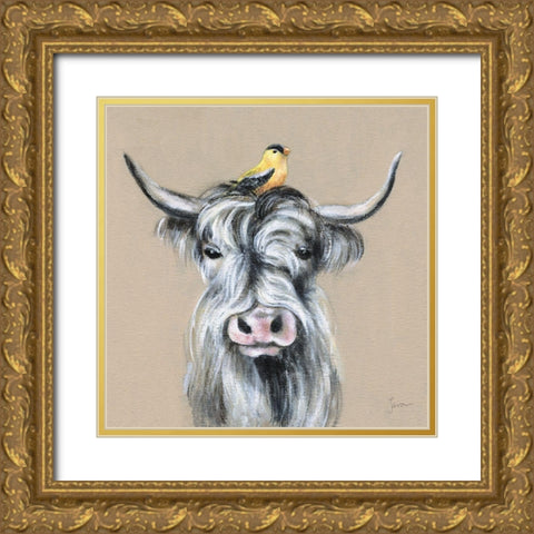 Playful Nature IV Gold Ornate Wood Framed Art Print with Double Matting by Tava Studios