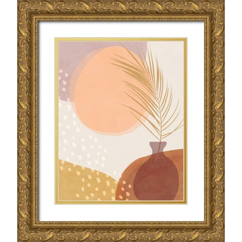 Sedona Sunset Gold Ornate Wood Framed Art Print with Double Matting by Jill, Susan