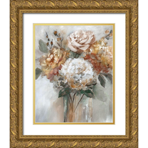 Autumn Gold Gold Ornate Wood Framed Art Print with Double Matting by Nan