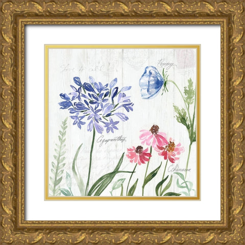 Garden Love Letters I Gold Ornate Wood Framed Art Print with Double Matting by Brockmon, Kristen