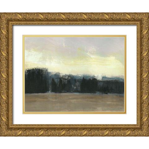 Mountain Frost Gold Ornate Wood Framed Art Print with Double Matting by Jill, Susan