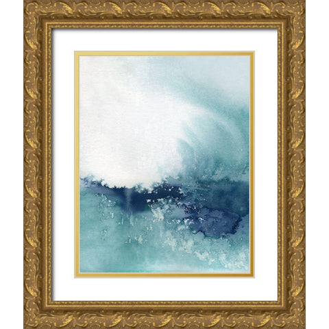 Wispy Waves II Gold Ornate Wood Framed Art Print with Double Matting by Robinson, Carol